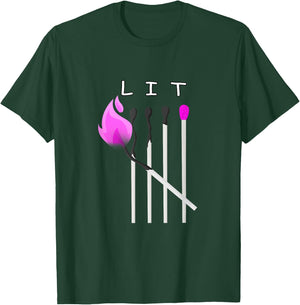 Pink You Know It's LIT Pink Graphic T-Shirt - T-Shirt | Forest