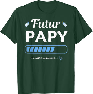 Pregnancy Announcement for Grandpa Future Grandpa 2025 , Black, S T-Shirt - T-Shirt | Forest