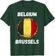 Brussels Belgium Retro Vintage Belgian Flag Souvenirs T-Shirt - T-Shirt | Forest