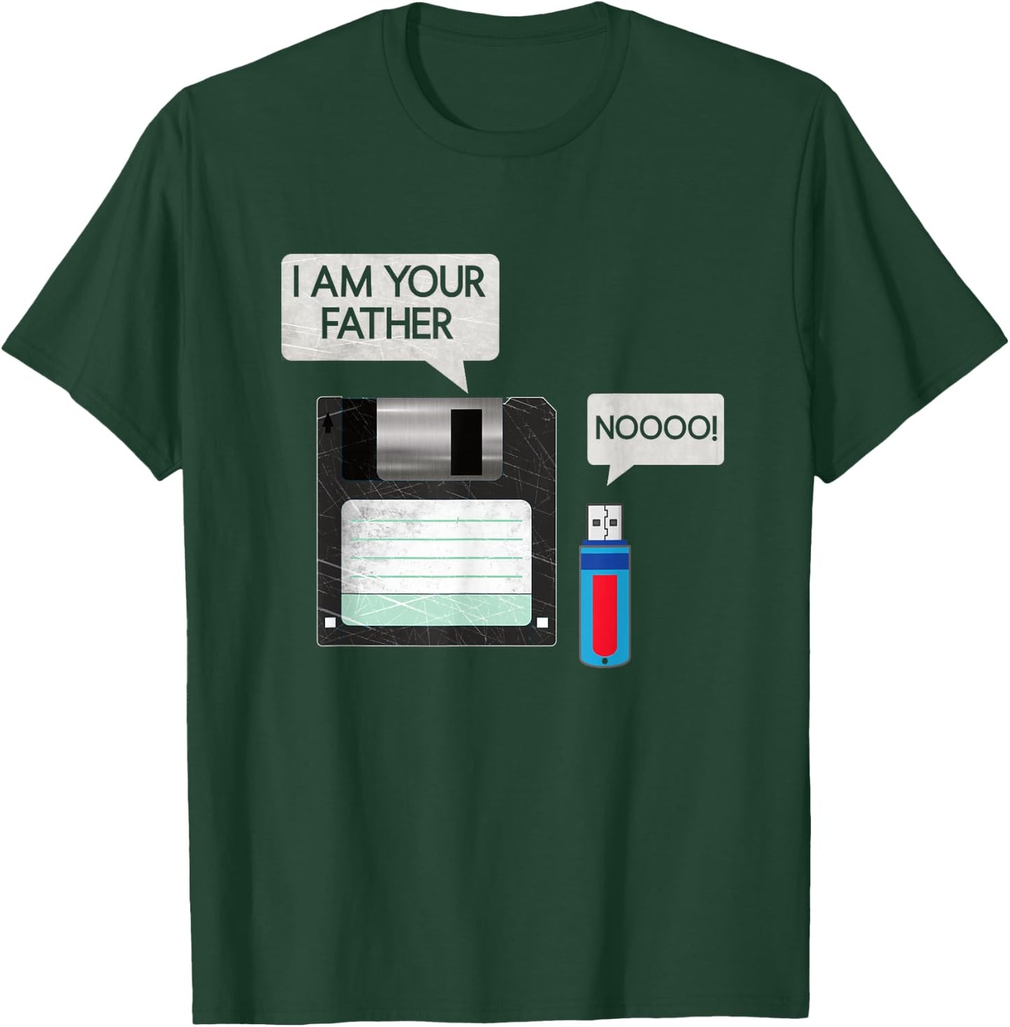 Floppy Disk I Am Your Father USB Stick No Geek Computer Nerd T-Shirt - T-Shirt | Forest