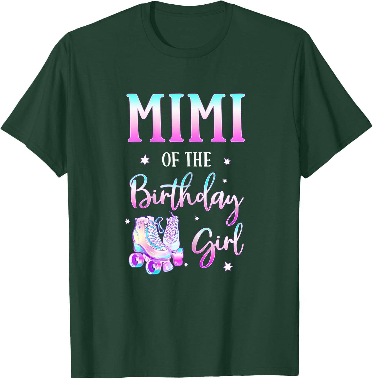 Mimi of the Birthday Girl Rolling Skate Bday Theme Family T-Shirt - T-Shirt | Forest