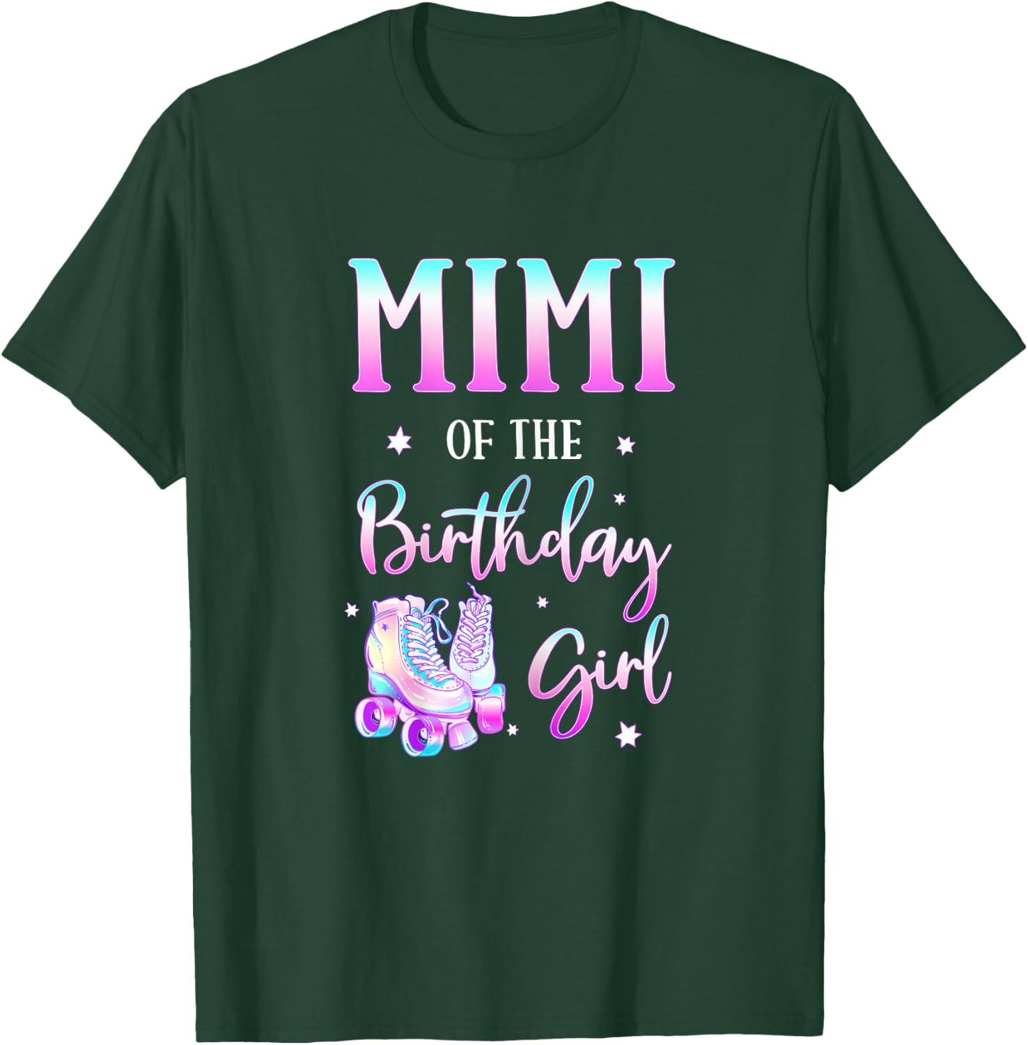 Mimi of the Birthday Girl Rolling Skate Bday Theme Family T-Shirt - T-Shirt | Forest