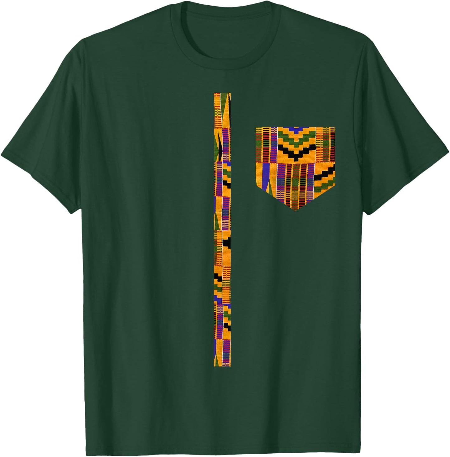 African Print Dashiki Traditional African Kente T-Shirt - T-Shirt | Forest