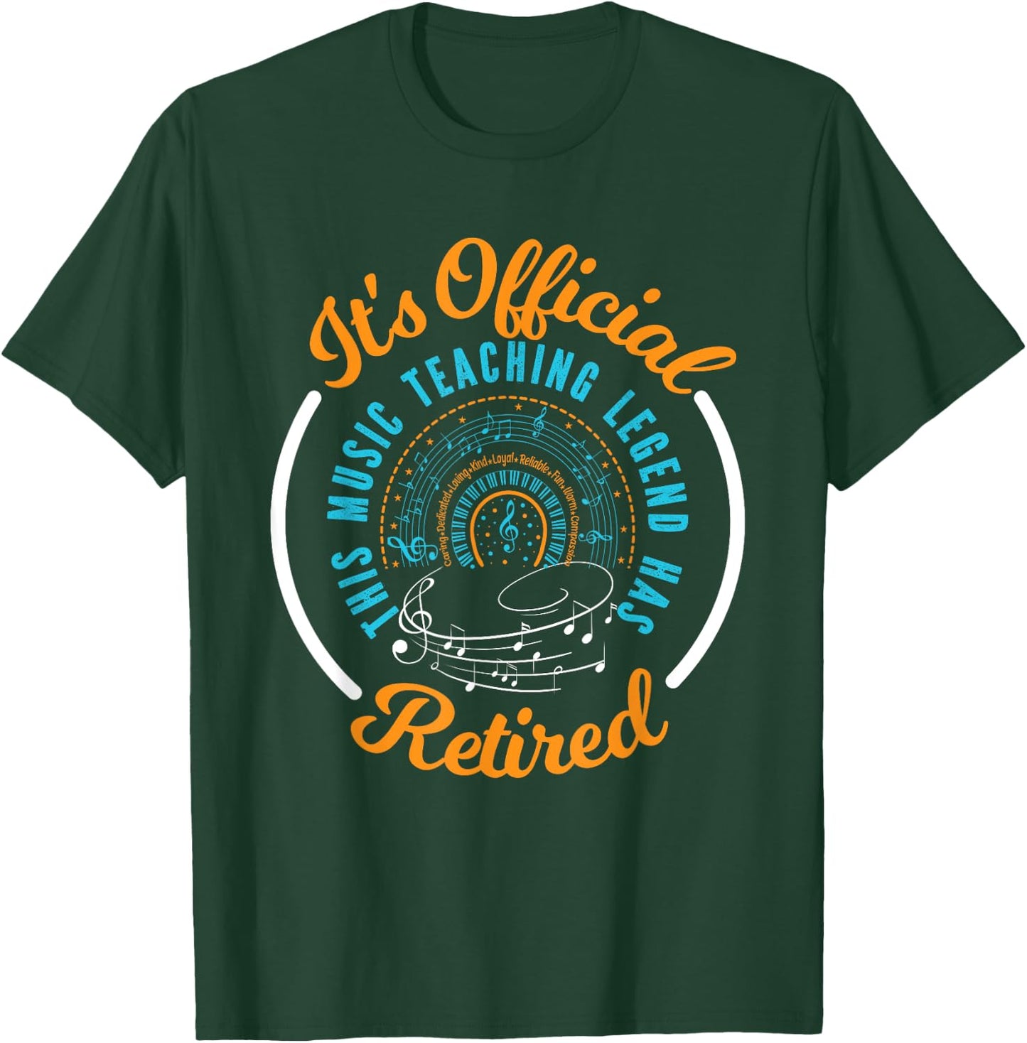 Retiring Music Teacher, Retirement Gift T-Shirt - T-Shirt | Forest