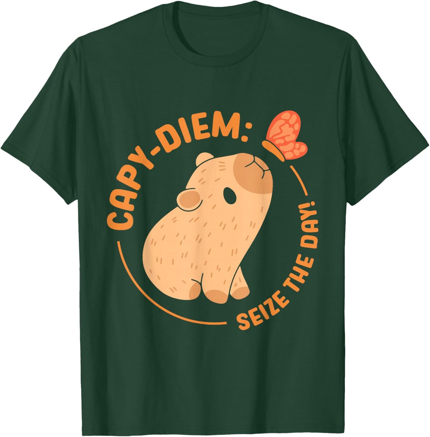 Capy Diem: Take advantage of the day Capybara's water pig Capybara T-Shirt - T-Shirt | Forest