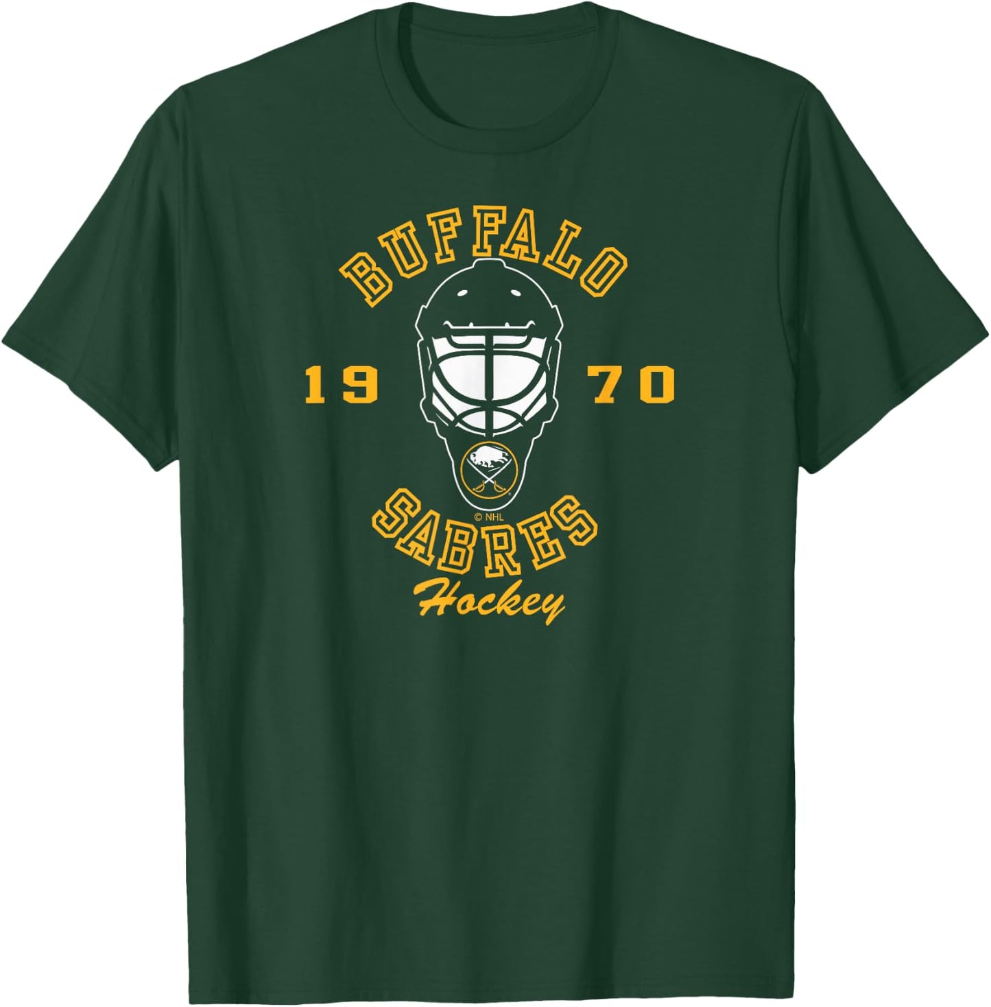 Buffalo Sabres Hockey Mask Blue Officially Licensed T-Shirt - T-Shirt | Forest