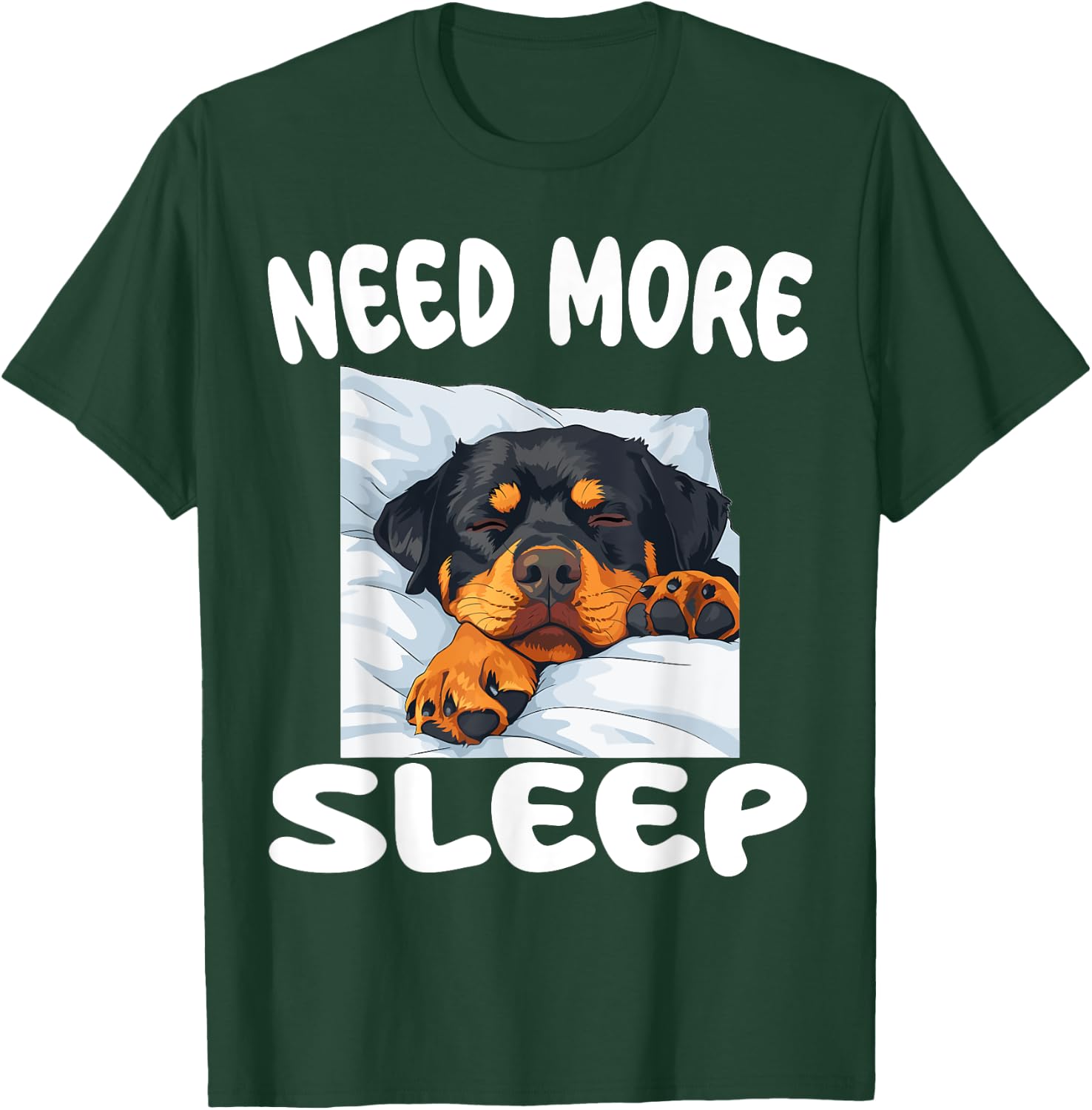 Cute Rottweiler Need more Sleep Pajamas Nightgown T-Shirt - T-Shirt | Forest