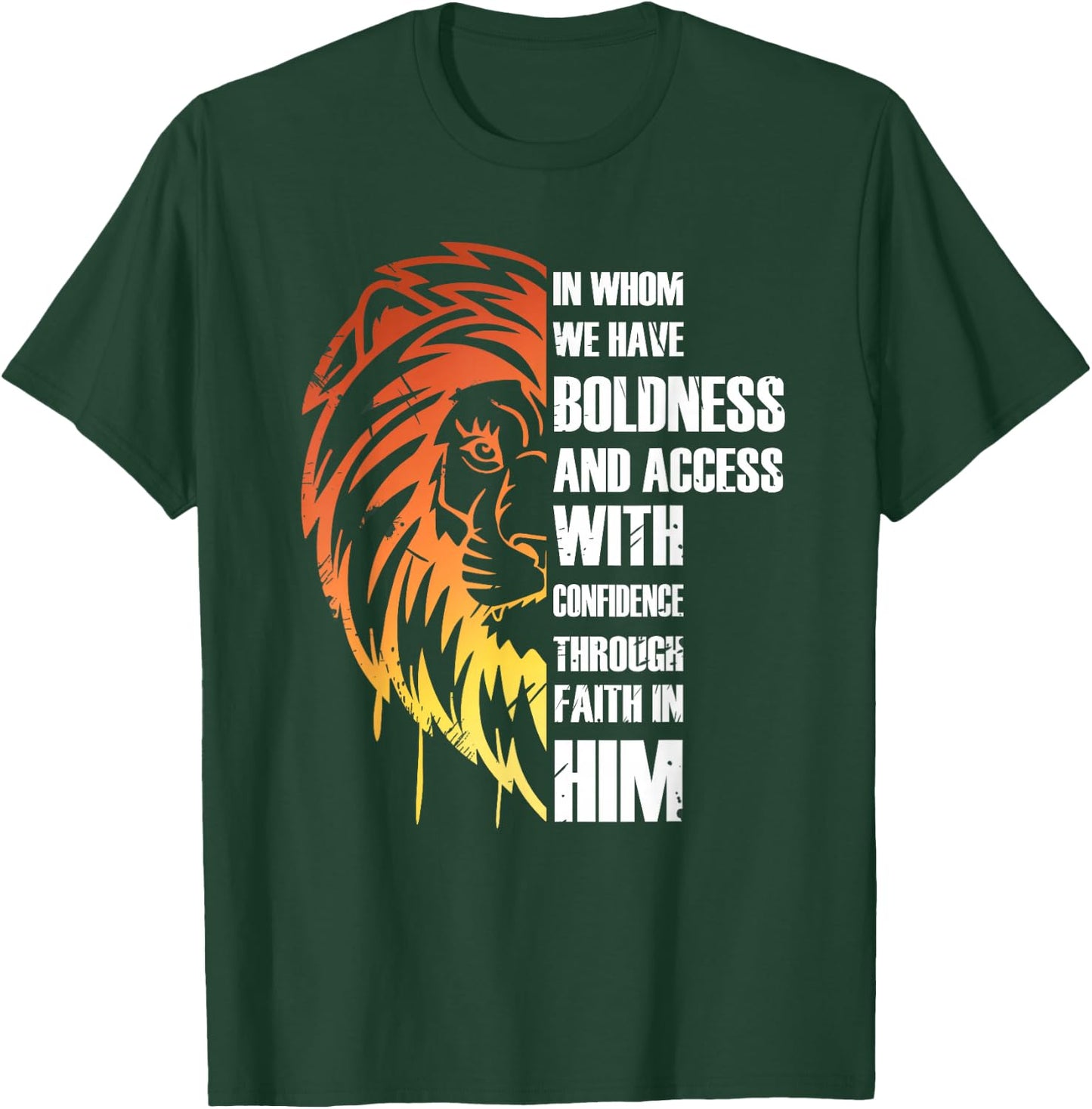 Daniel Lion's Den Lion Bible Story Courage Boldness Faith T-Shirt - T-Shirt | Forest