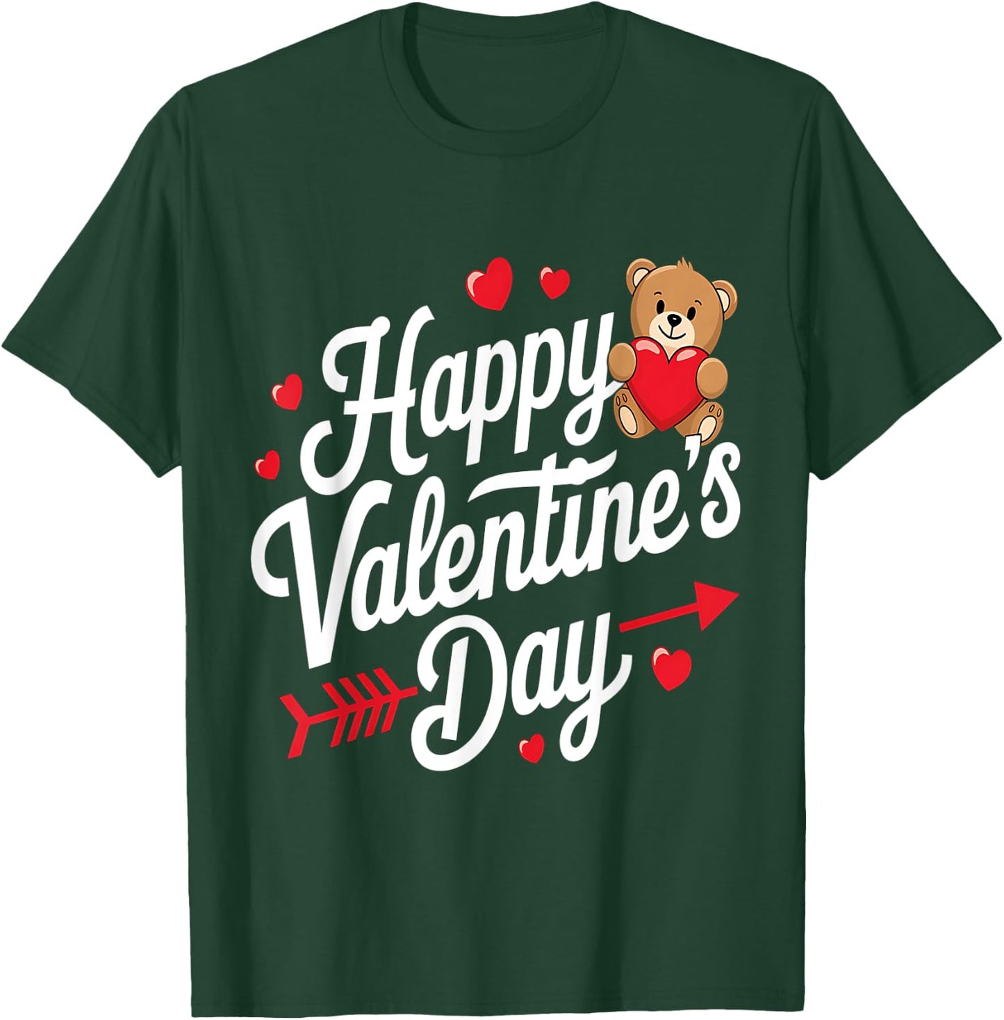 Happy Valentines Day Shirts Women Teddy Bear Cute Valentine T-Shirt - T-Shirt | Forest