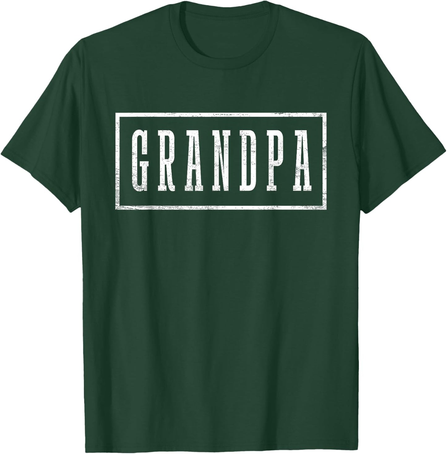Grandpa - Sleek Framed Design Father's Day Grandpa T-Shirt - T-Shirt | Forest