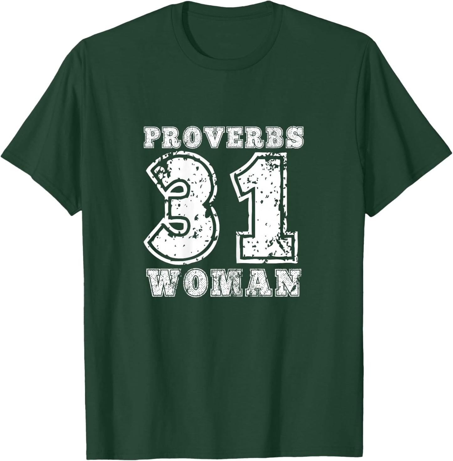 PROVERBS 31 Woman Retro T-Shirt - T-Shirt | Forest