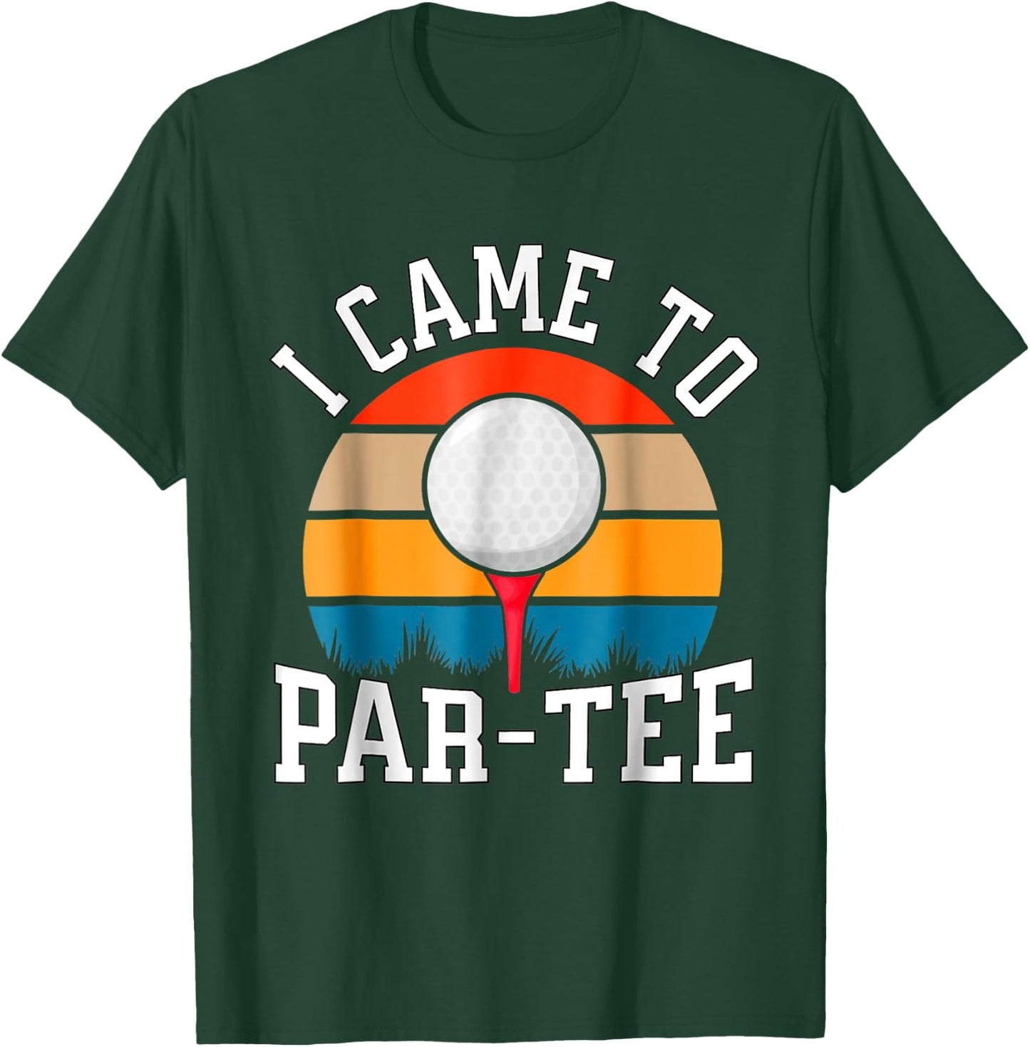 Let's Par Partee Funny Golfing Retro Vintage Golfer T-Shirt - T-Shirt | Forest