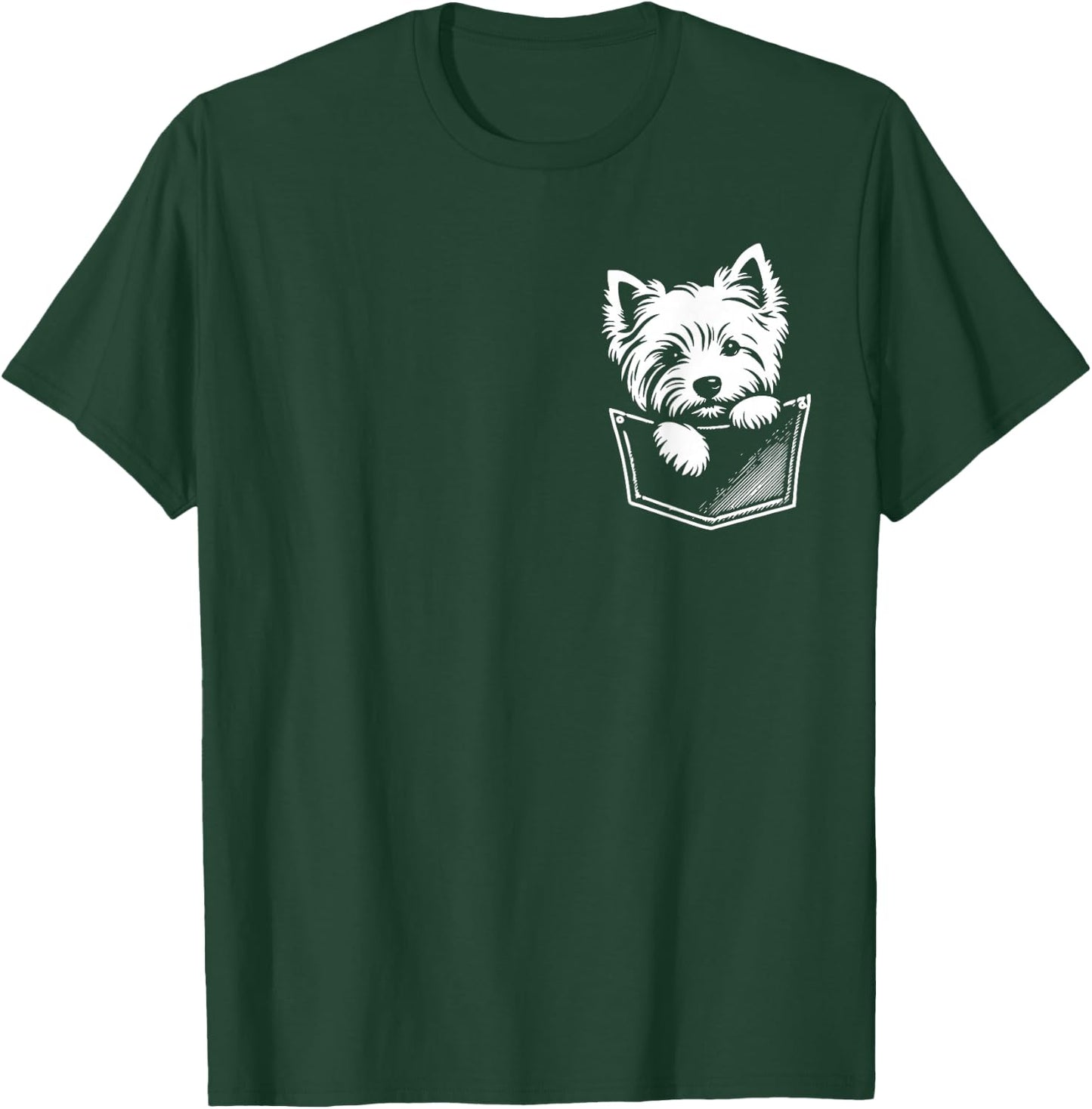 West Highland White Terrier Hund späht Westie Design T-Shirt - T-Shirt | Forest