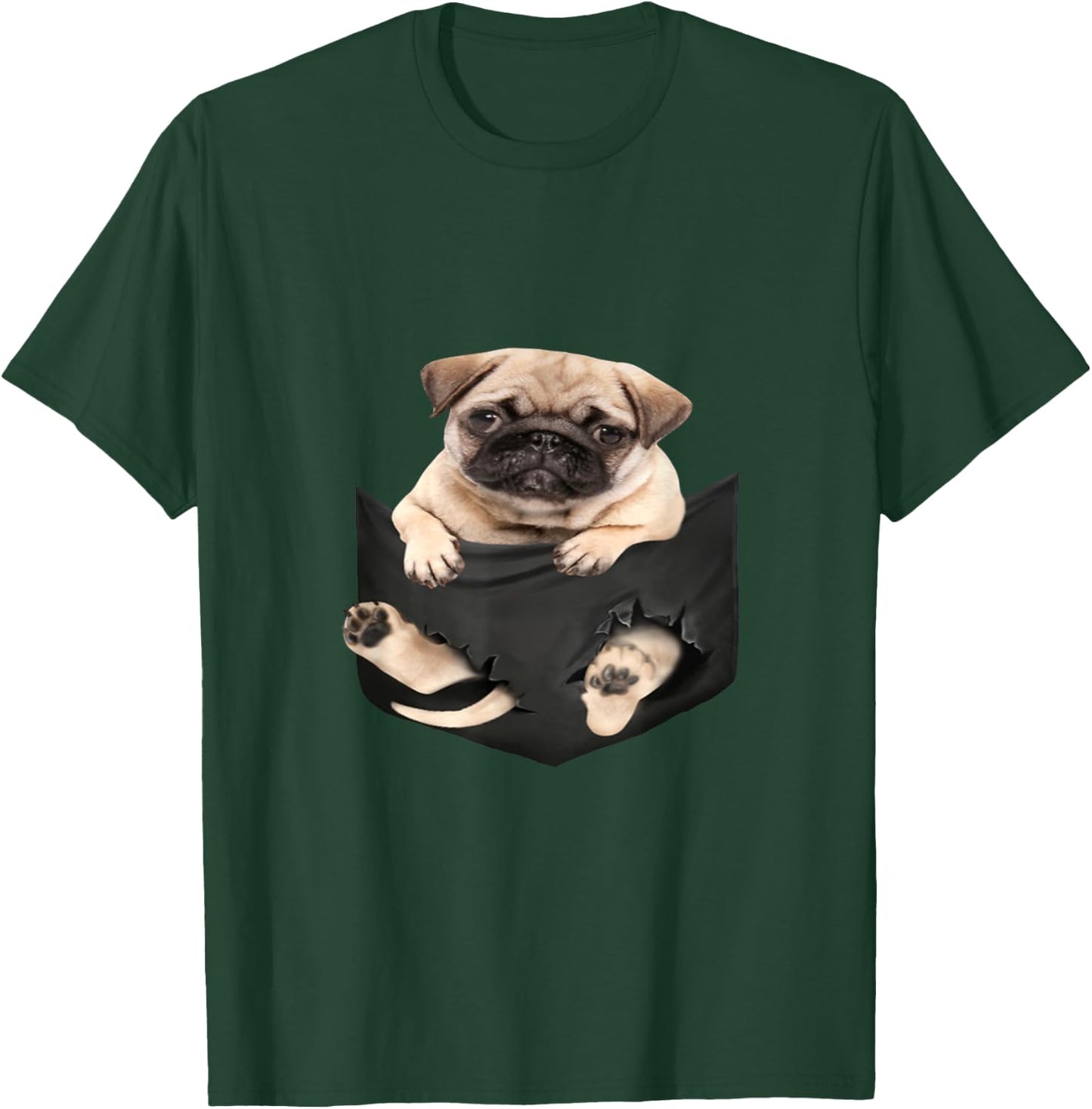 Dog Lover Gifts Pug in Bag T-Shirt - T-Shirt | Forest