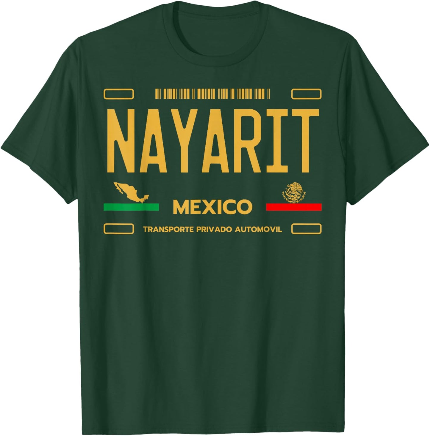 Nayarit License Plate Aesthetic, Nayarit T-Shirt - T-Shirt | Forest