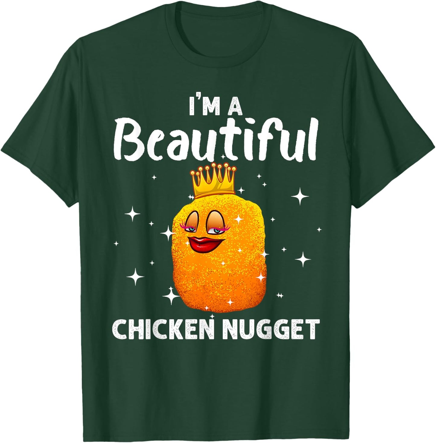 Funny Chicken Nugget Design Kids Men Women Fashion Nugget T-Shirt - T-Shirt | Forest