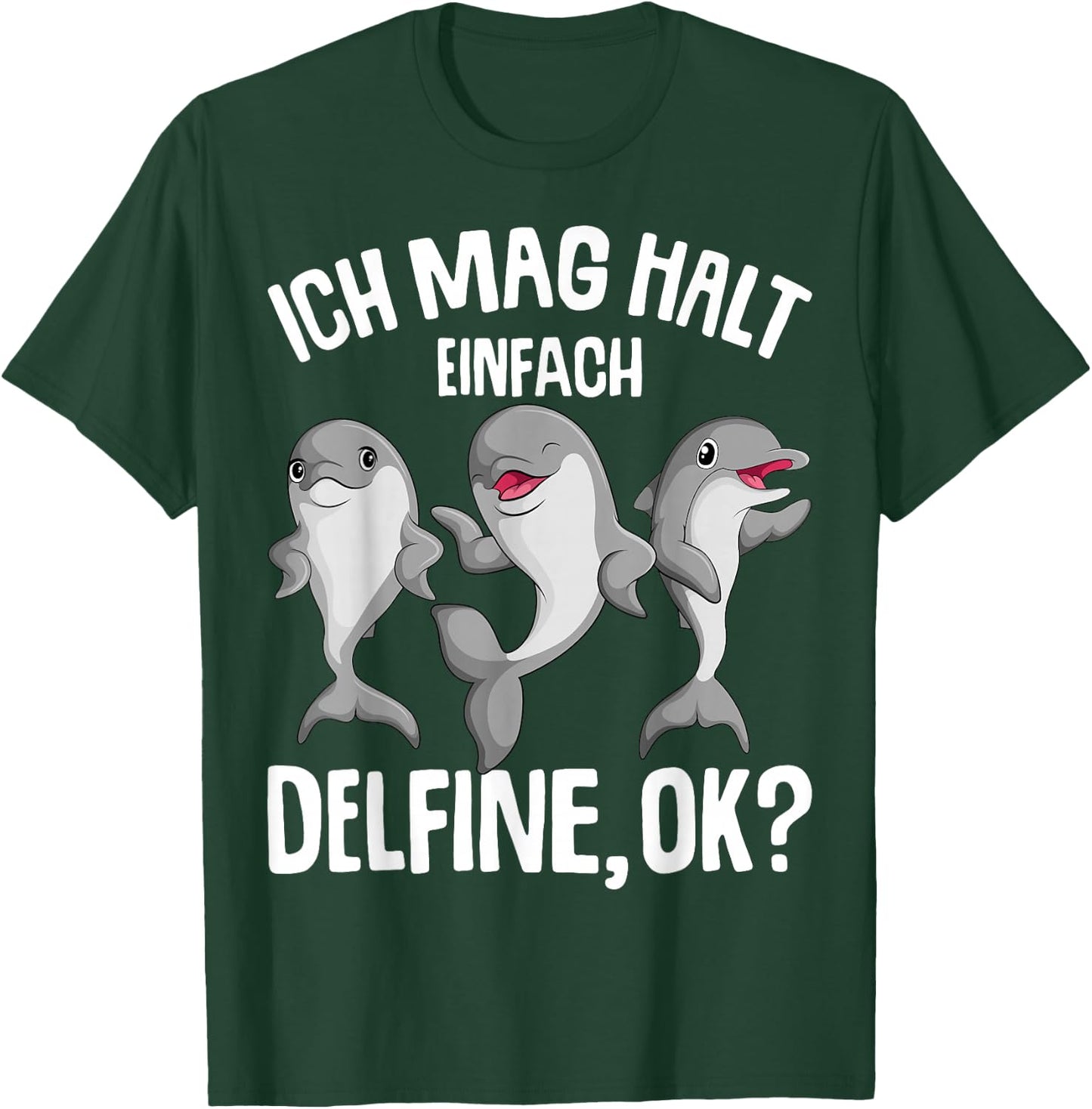 Ich mag halt dolphin girls' children's , black, s T-Shirt - T-Shirt | Forest