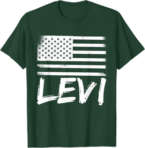Levi Citizenship Personalized Birthday Forename Name T-Shirt - T-Shirt | Forest