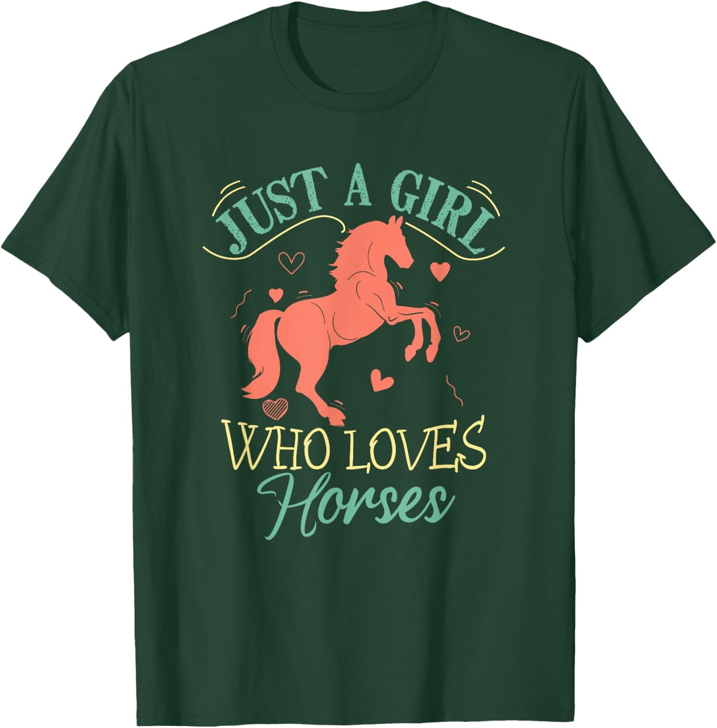 Horse Shirt Teens Girls Horse Lover T-Shirt - T-Shirt | Forest