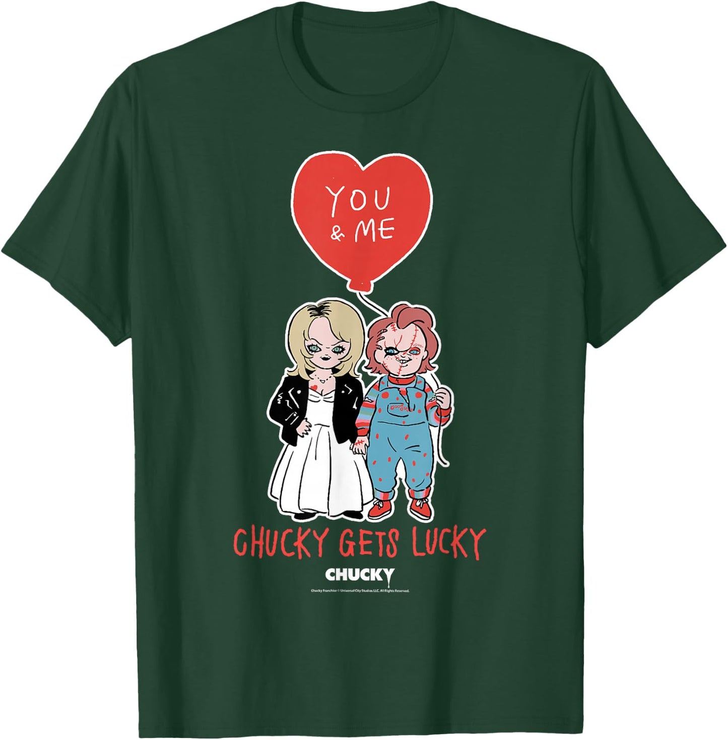 Chucky & Tiffany Chucky Gets Lucky Valentine T-Shirt - T-Shirt | Forest