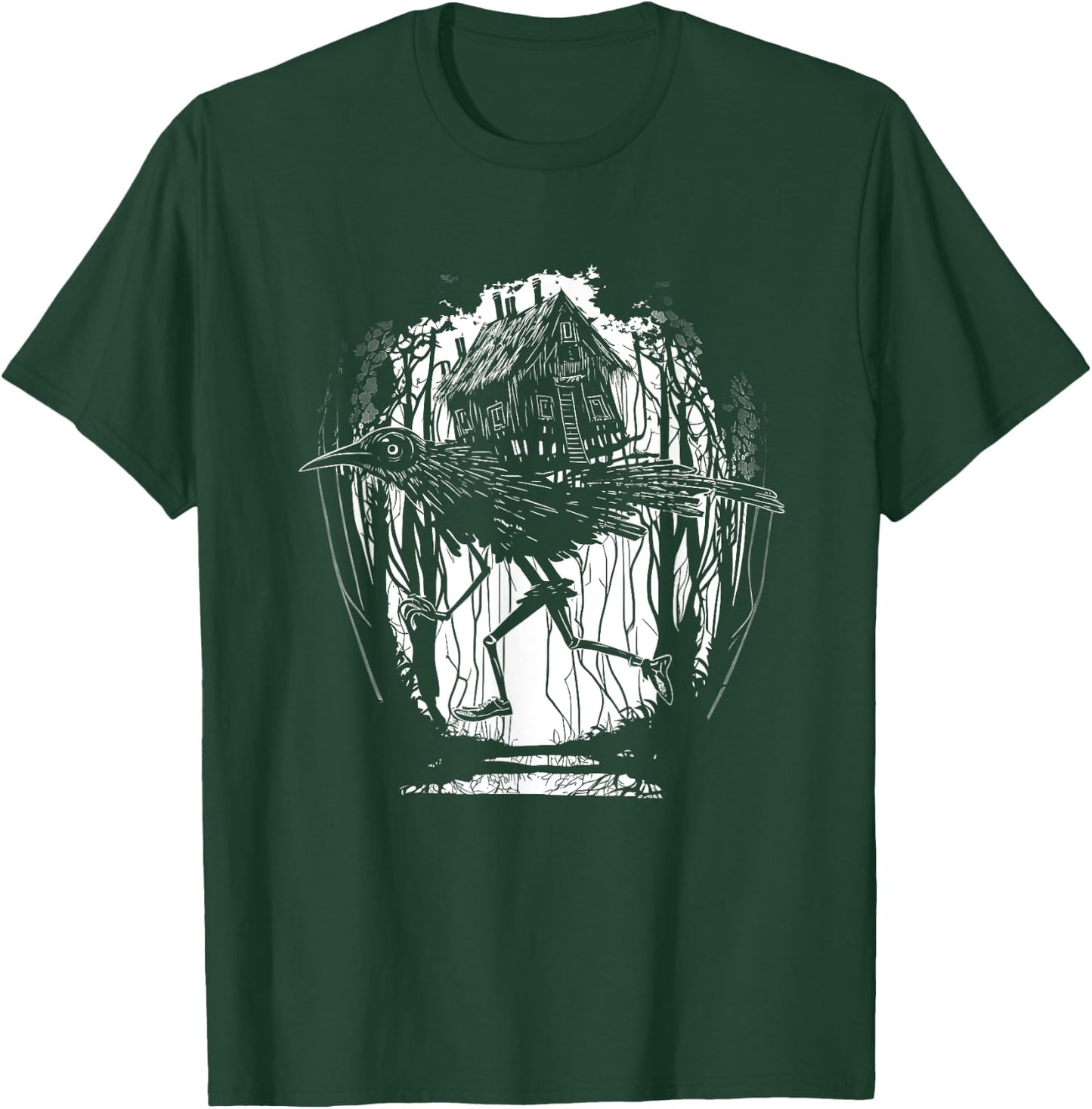 Haus von Baba Yaga Slawische Folklore Russland Märchen Kunst T-Shirt - T-Shirt | Forest