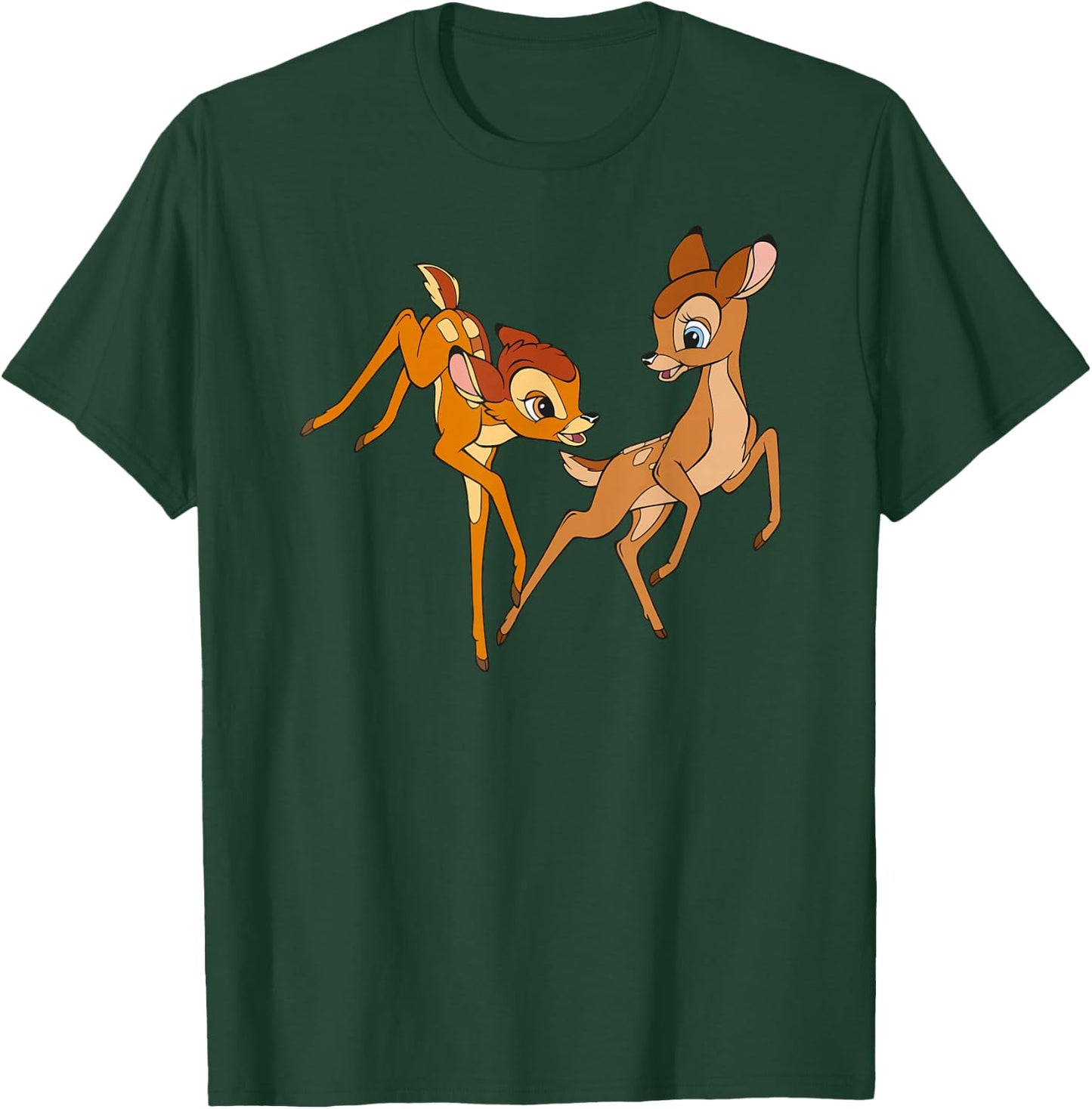 Bambi fawn , Black, S T-Shirt - T-Shirt | Forest