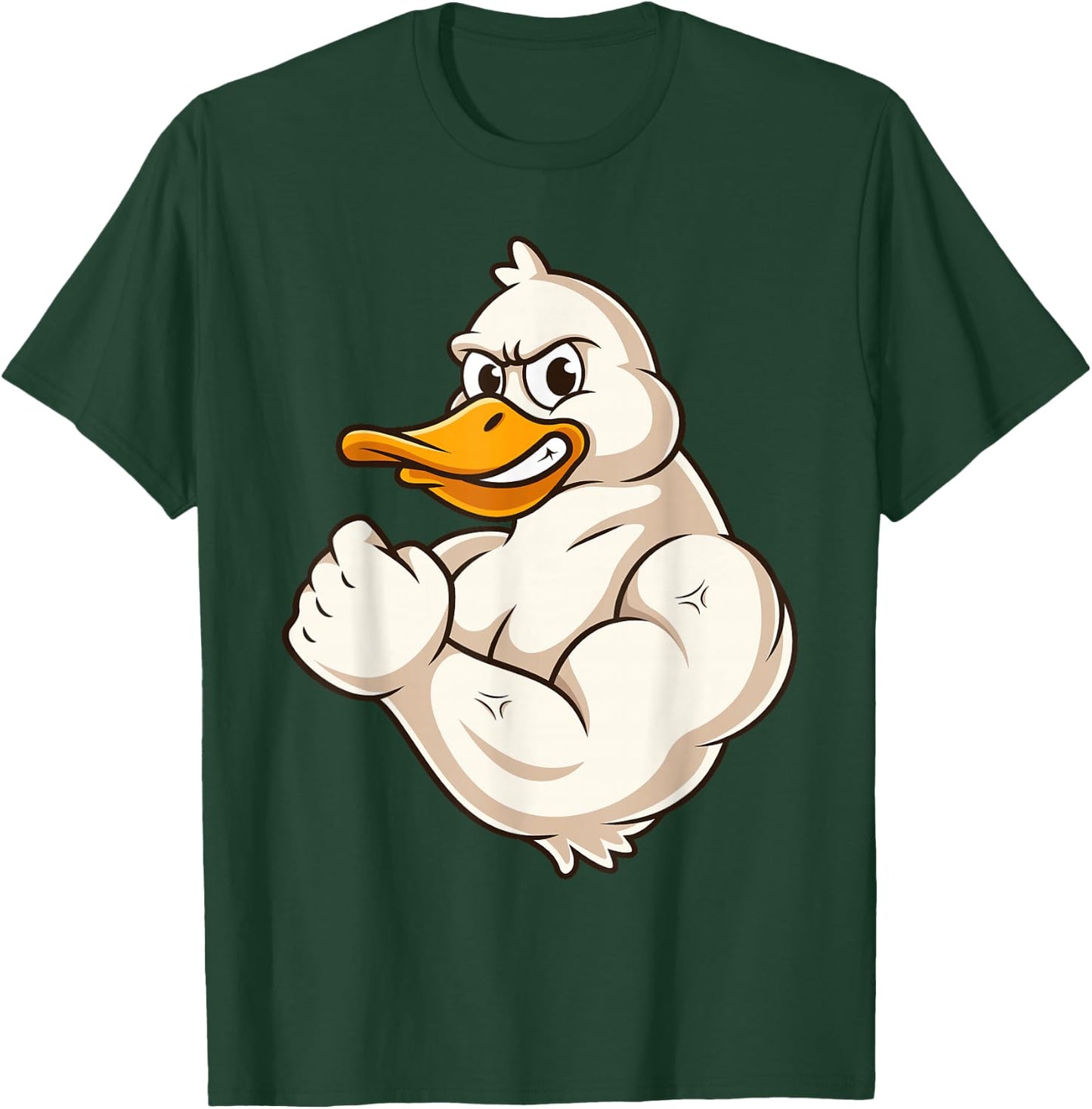 Muscular Duck Bodybuilder T-Shirt - T-Shirt | Forest
