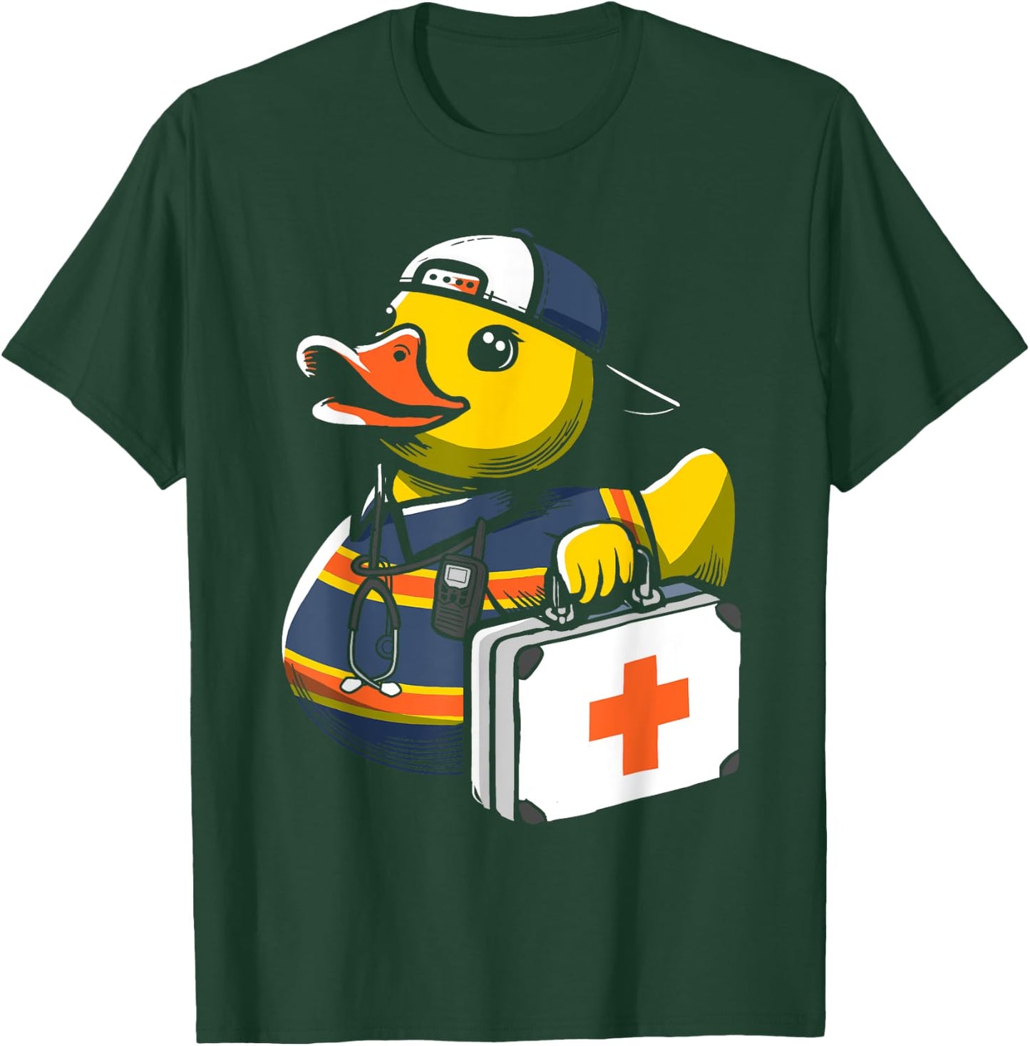 Paramedic Rubber Duck EMT Duckling Medical T-Shirt - T-Shirt | Forest