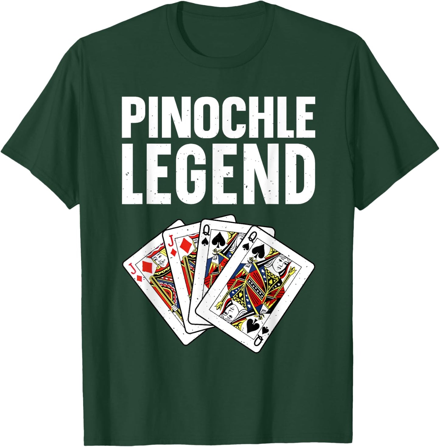 Funny Pinochle Art Women Card Game Pinochle Players T-Shirt - T-Shirt | Forest