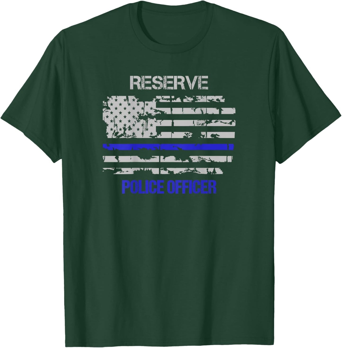Reserve Police Officer Thin Blue Line T-Shirt - T-Shirt | Forest
