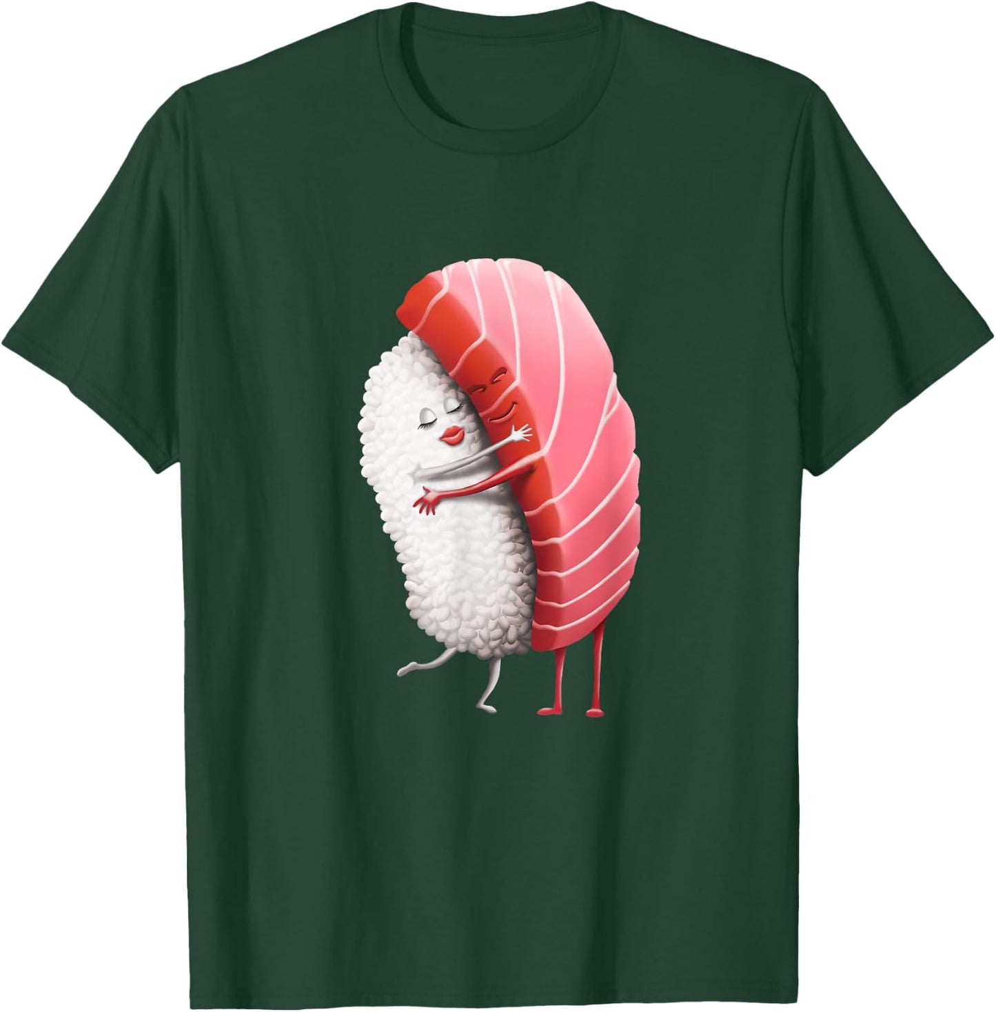 Tuna Sushi Hug Funny Maguro Hugging Japanese Gift T-Shirt - T-Shirt | Forest
