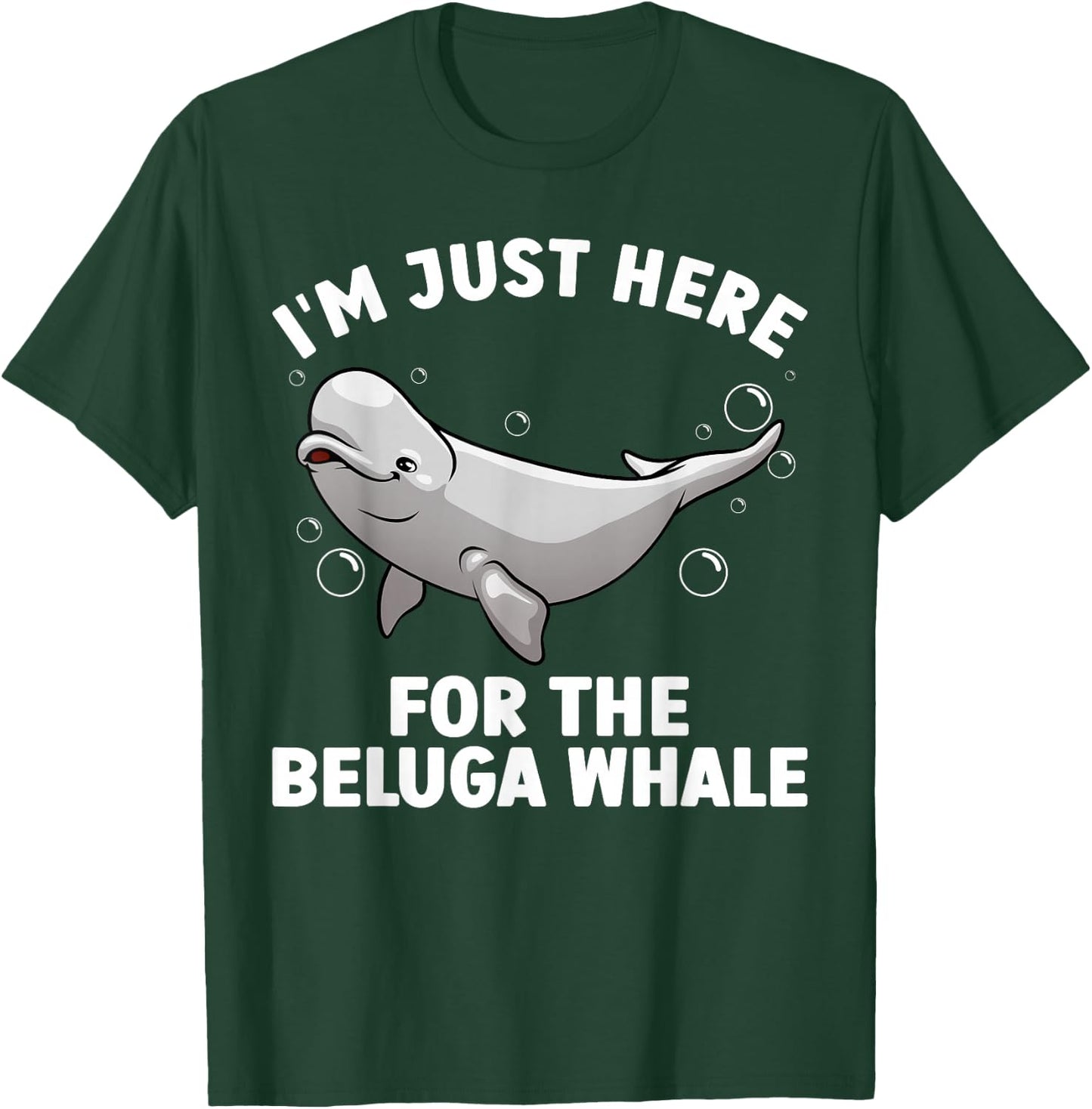 Funny Beluga Whale Art Women Kids Beluga Whale Lover T-Shirt - T-Shirt | Forest