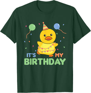 Children's Birthday Duck It's My Birthday T-Shirt - T-Shirt | Forest