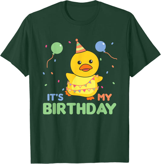 Children's Birthday Duck It's My Birthday T-Shirt - T-Shirt | Forest