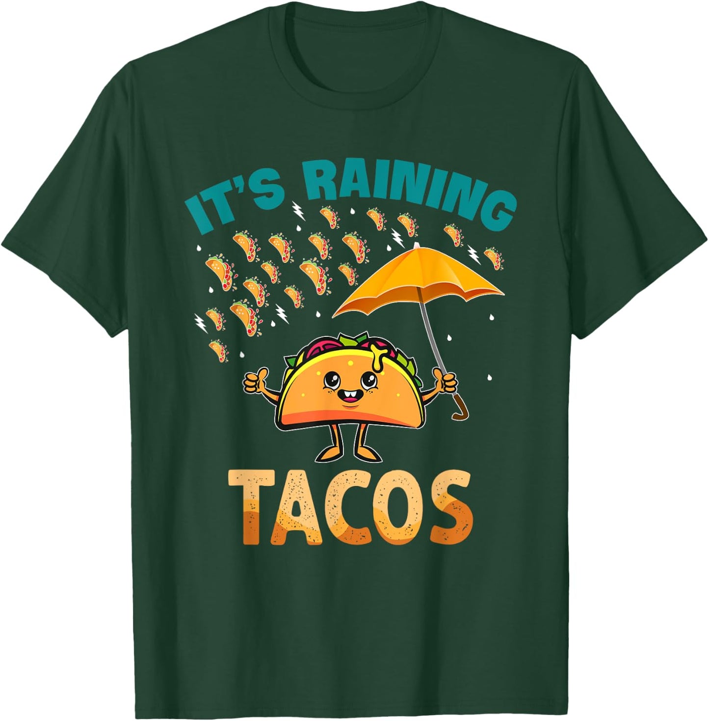 It is Raining Tacos Funny Taco Kids Girls Boys Gift T-Shirt - T-Shirt | Forest