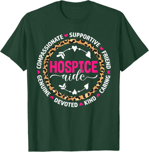 Hospice Aide Appreciation Leopard T-Shirt - T-Shirt | Forest