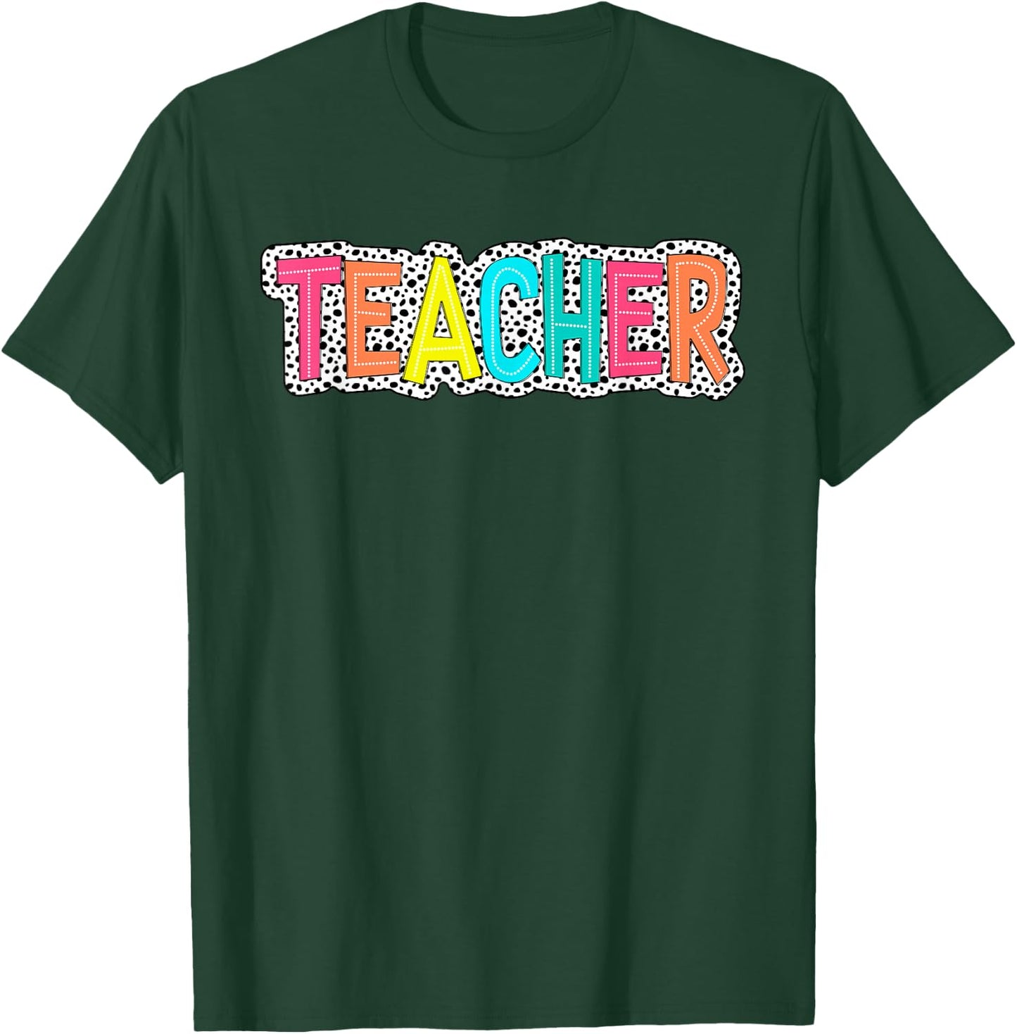 Teacher Dalmatian Dots Inspirational Back to School Costume T-Shirt - T-Shirt | Forest