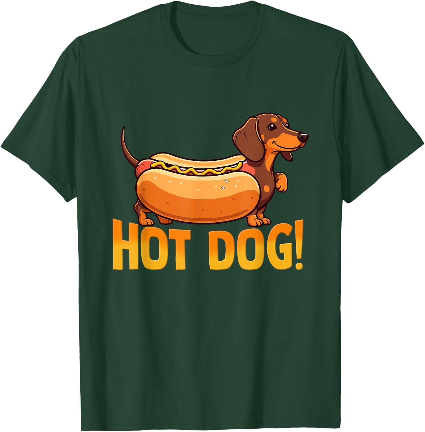 Hot Dog! Dachshund Hot Dog T-Shirt - T-Shirt | Forest