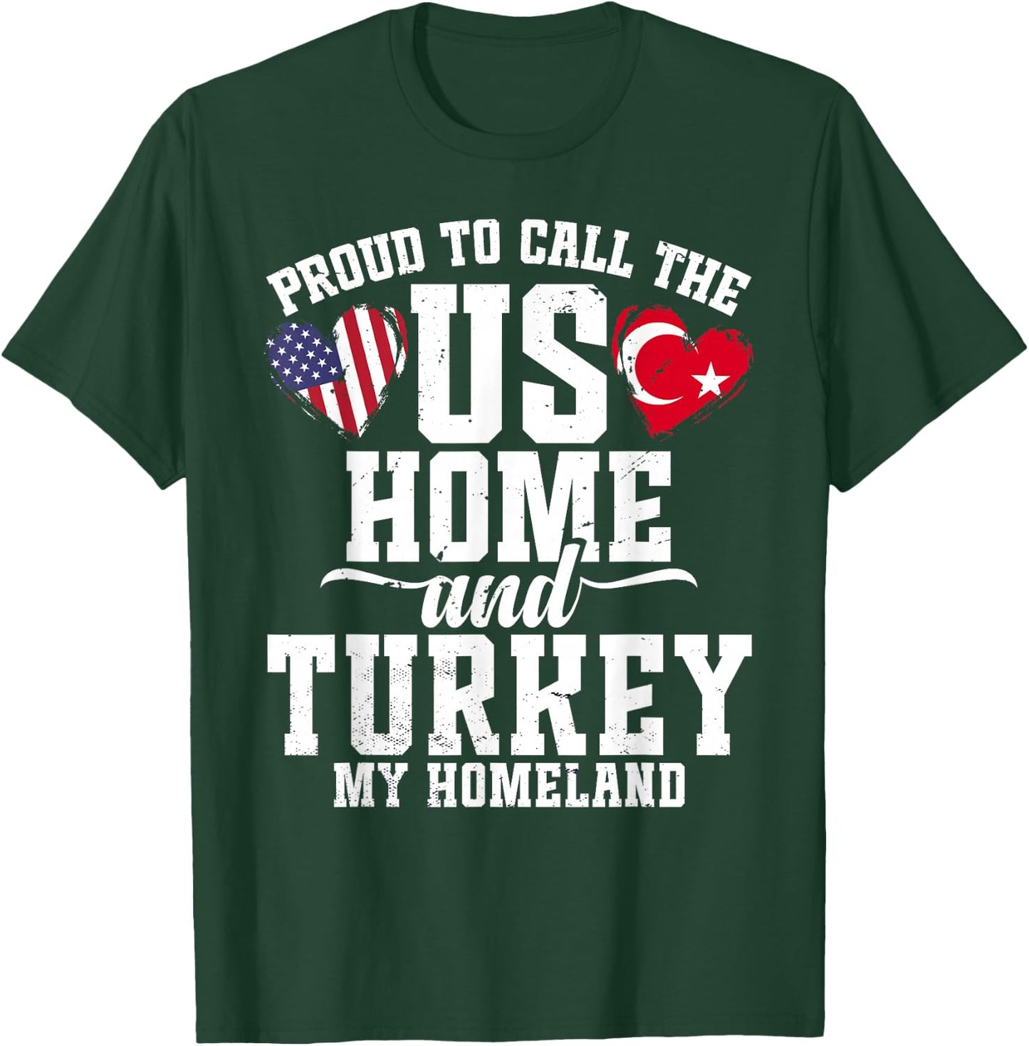 Turkish Outfit & Women Uniform US Flag Turkey T-Shirt - T-Shirt | Forest