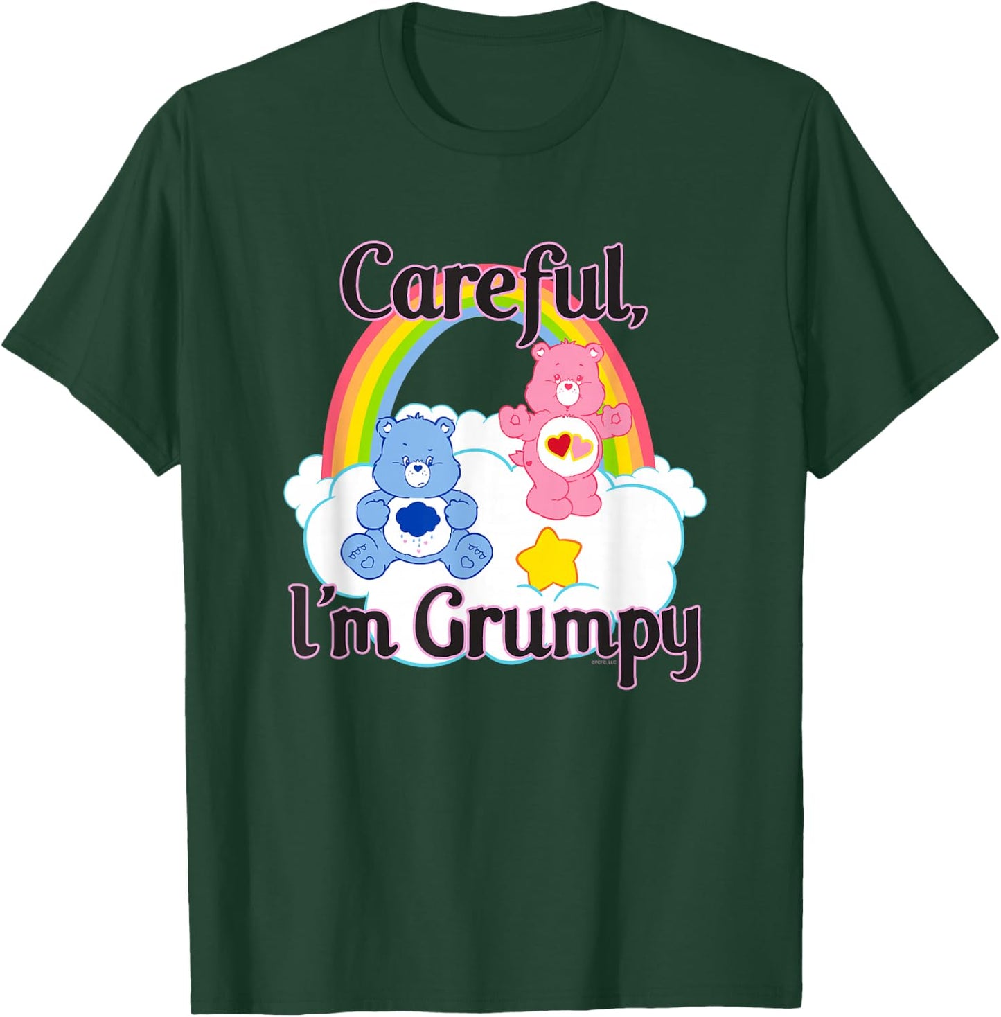Care Bears Careful, I'm Grumpy Cute Retro Cartoon T-Shirt - T-Shirt | Forest