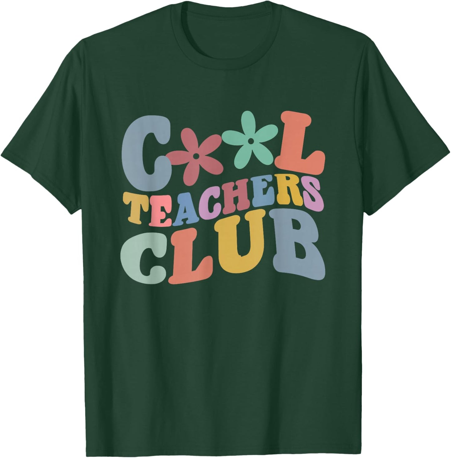 Funny Cool Teacher Club Shirt - Men's Adults Black X-Small Modern Club Collar Short Sleeve T-Shirt - T-Shirt | Forest