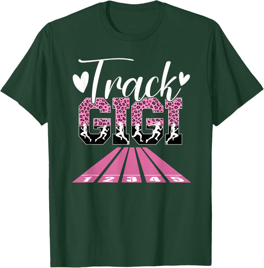 Track Gigi Leopard Gigi Of A Track And Field Athlete Gigi T-Shirt - T-Shirt | Forest