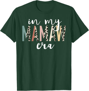 In My Mamaw Era Leopard Letter Print Funny Gifts For Mamaw T-Shirt - T-Shirt | Forest