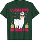 Llamazing Birthday Girl Alpaca Llama Birthday T-Shirt - T-Shirt | Forest