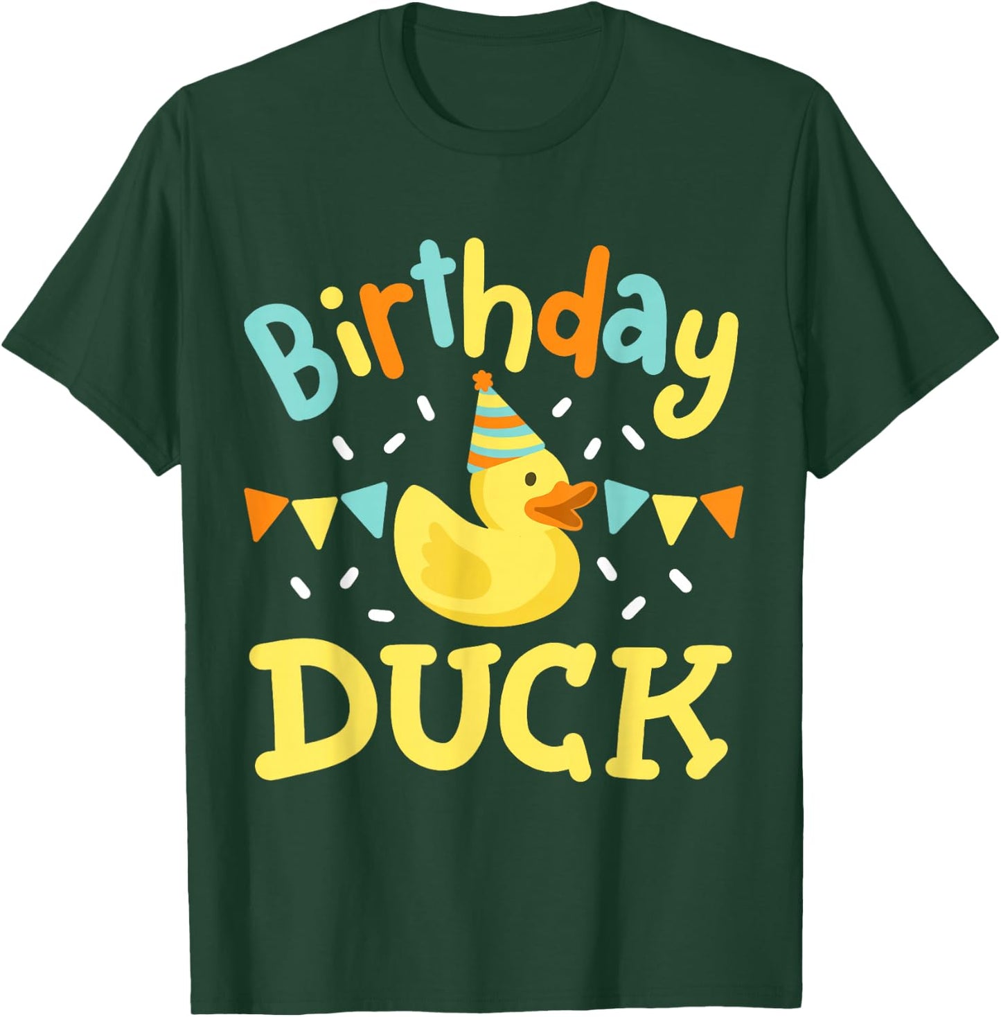Birthday Duck Kids Girls Boys Rubber Duck Bday Party Family T-Shirt - T-Shirt | Forest