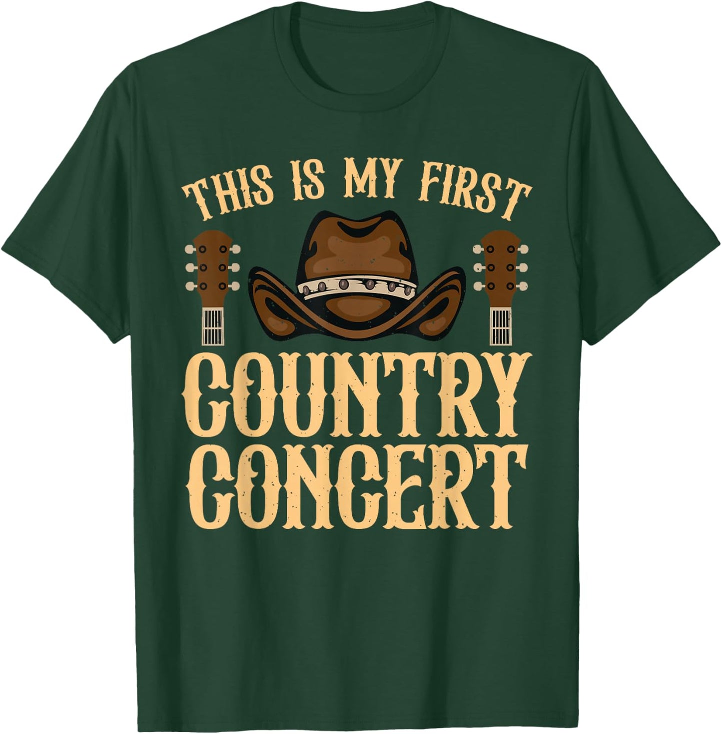 Country Concert Art Women Kids Country Music Lover T-Shirt - T-Shirt | Forest