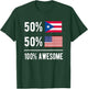Proud Puerto Rican American Flag Puerto Rico USA T-Shirt - T-Shirt | Forest