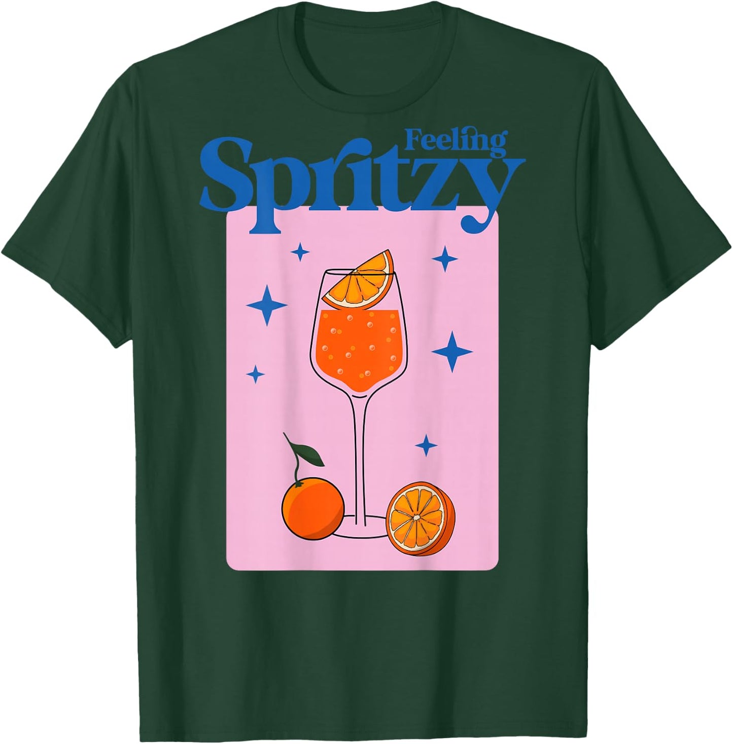 Feeling SPRITZY X HALLÖCHEN APEROLIKER Backprint T-Shirt - T-Shirt | Forest