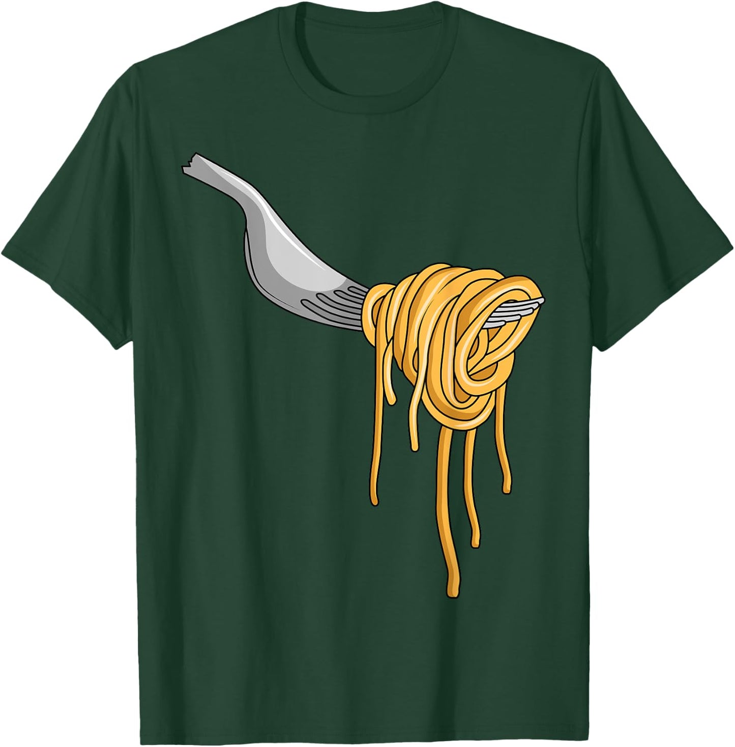 Pasta Spaghetti Noodles Italian Cook Fork Food T-Shirt - T-Shirt | Forest