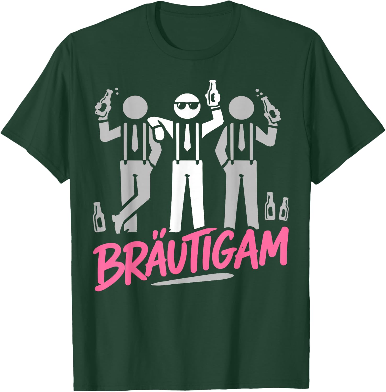 Bräutigam Junggesellenabschied Männer Poltern JGA T-Shirt - T-Shirt | Forest